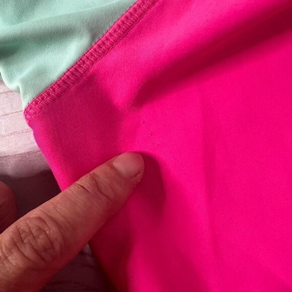 Eddie Bauer Pink Sea Blue Swim Shirt Rash Guard Top - Picture 2 of 5